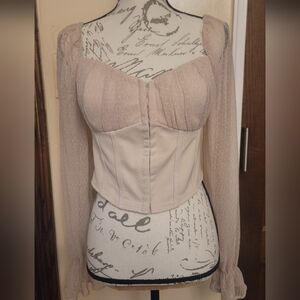 Windsor Corset Long Sleeve Top size M